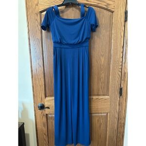 Vince Camuto Off Shoulder Blue Jumpsuit Ladies Wide Leg Elegant  Romper
